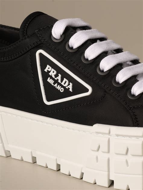 prada black sneakers women|prada sneakers on sale women's.